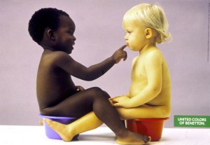 1990, Children on the pot.