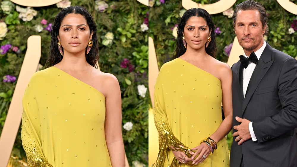 Camila Alves McConaughey and Matthew McConaughey attend the 2025 Joy Awards on Jan. 18 in Riyadh, Saudi Arabia, Oscar de la Renta, red carpet, Alexis Bittar, Jimmy Choo