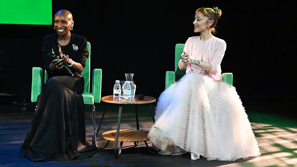 Cynthia Erivo and Ariana Grande attend a Q&A at the National Youth Theatre on Jan. 22 in London, Wicked, method dressing