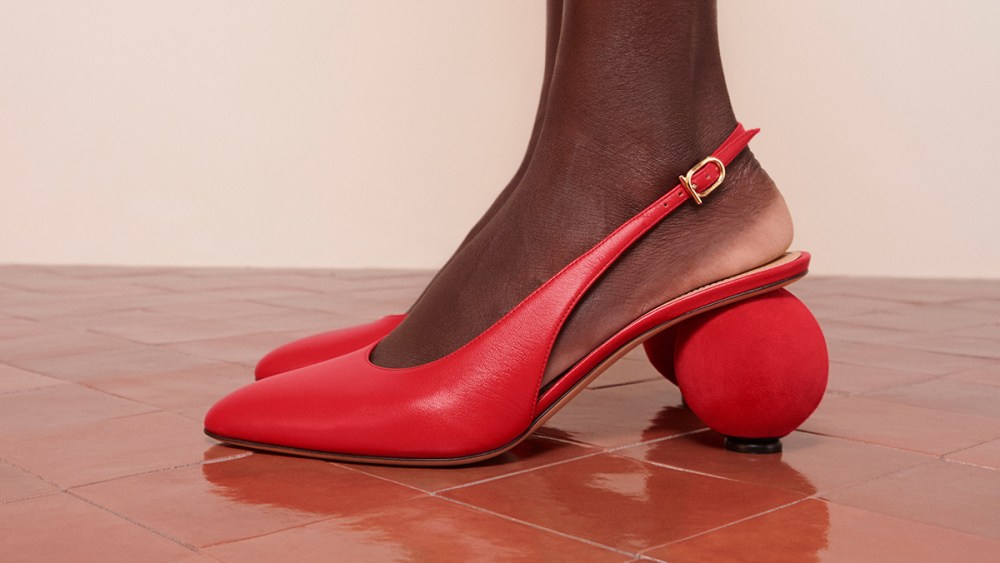Italian shoes, italian footwear, Ferragamo, heels, slingbacks, red shoes
