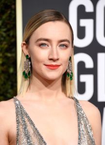 BEVERLY HILLS, CA - JANUARY 06:  Saoirse Ronan attends the 76th Annual Golden Globe Awards at The Beverly Hilton Hotel on January 6, 2019 in Beverly Hills, California.  (Photo by Frazer Harrison/Getty Images)