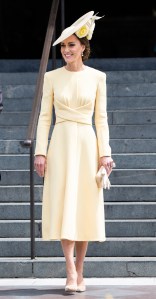 LONDON, ENGLAND - JUNE 03: Catherine, Duchess of Cambridge attend the National Service of Thanksgiving at St Paul's Cathedral on June 03, 2022 in London, England. The Platinum Jubilee of Elizabeth II is being celebrated from June 2 to June 5, 2022, in the UK and Commonwealth to mark the 70th anniversary of the accession of Queen Elizabeth II on 6 February 1952.  on June 03, 2022 in London, England. The Platinum Jubilee of Elizabeth II is being celebrated from June 2 to June 5, 2022, in the UK and Commonwealth to mark the 70th anniversary of the accession of Queen Elizabeth II on 6 February 1952. (Photo by Samir Hussein/WireImage,)