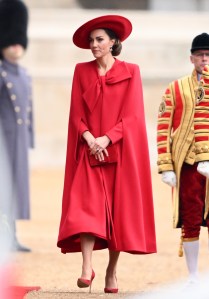 LONDON, ENGLAND - NOVEMBER 21: Catherine, Princess of Wales attends a ceremonial welcome for The President and the First Lady of the Republic of Korea at Horse Guards Parade on November 21, 2023 in London, England. King Charles is hosting Korean President Yoon Suk Yeol and his wife Kim Keon Hee on a state visit from November 21-23. It is the second incoming state visit hosted by the King during his reign. (Photo by Karwai Tang/WireImage)