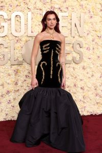 BEVERLY HILLS, CALIFORNIA - JANUARY 07: Dua Lipa attends the 81st Annual Golden Globe Awards at The Beverly Hilton on January 07, 2024 in Beverly Hills, California. (Photo by Amy Sussman/Getty Images)