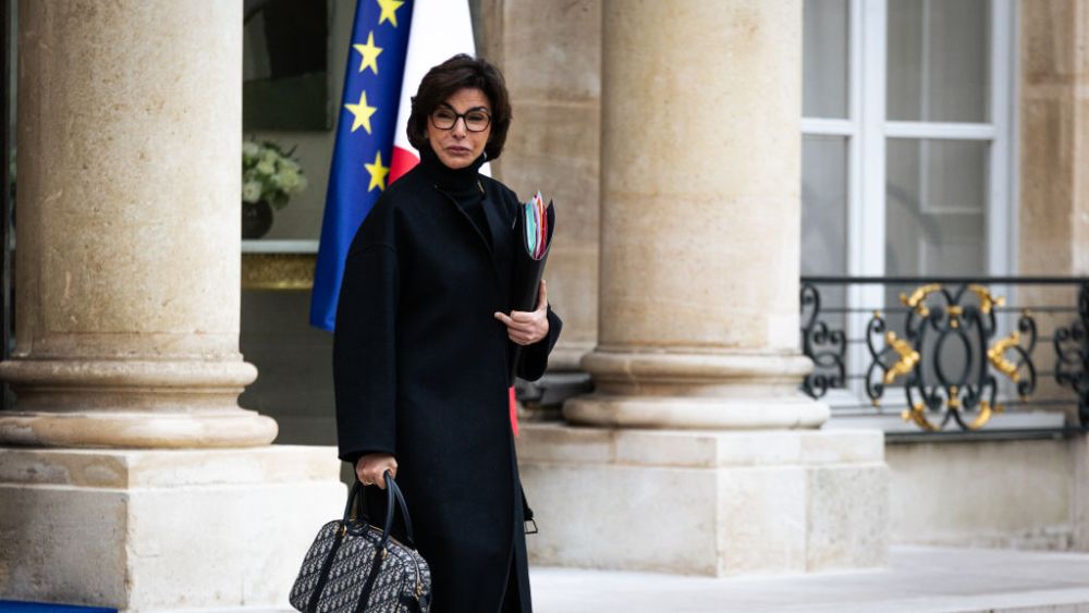 Rachida Dati, Minister for Culture, is seen at the end of the Council of Ministers of the French government at the Elysee Palace in Paris, France, on January 22, 2025. (Photo by Telmo Pinto/NurPhoto via Getty Images)
