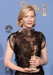 BEVERLY HILLS, CA - JANUARY 12:  Actress Cate Blanchett, winner of Best Actress in a Motion Picture - Drama for 'Blue Jasmine,' poses in the press room during the 71st Annual Golden Globe Awards held at The Beverly Hilton Hotel on January 12, 2014 in Beverly Hills, California.  (Photo by Kevin Winter/Getty Images)
