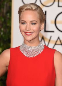 BEVERLY HILLS, CA - JANUARY 10:  Actress Jennifer Lawrence attends the 73rd Annual Golden Globe Awards held at the Beverly Hilton Hotel on January 10, 2016 in Beverly Hills, California.  (Photo by Jason Merritt/Getty Images)