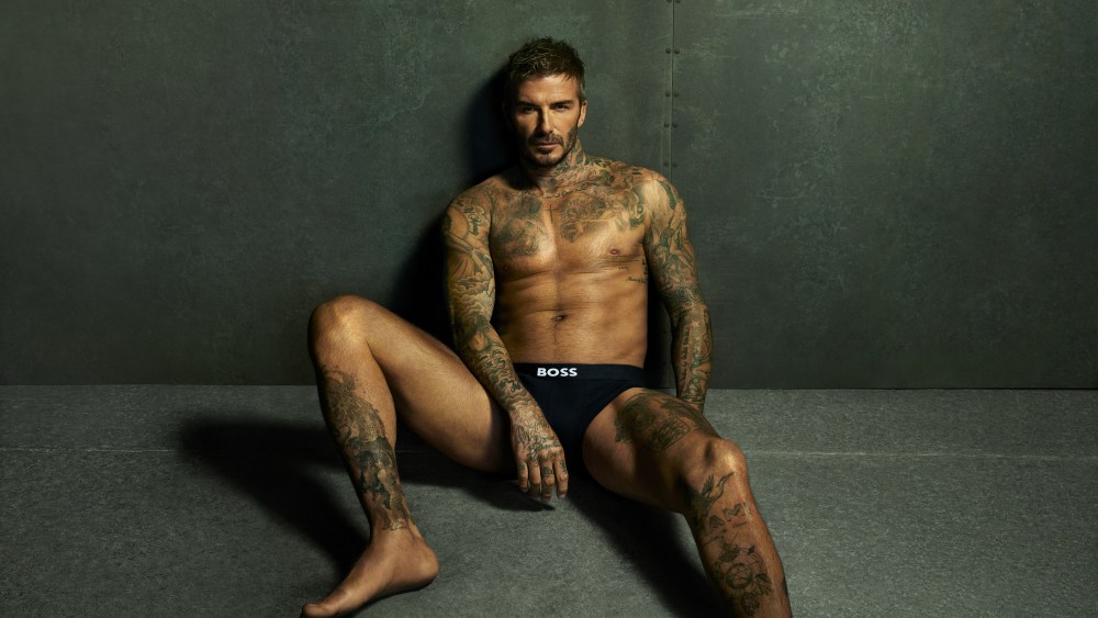 David Beckham in a Boss One underwear ad.