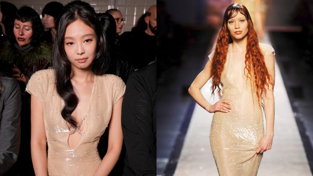 Jennie Kim at the Jean Paul Gaultier spring 2025 couture fashion show on Jan. 29, Jean Paul Gaultier's spring 2008 couture fashion show, vintage, Ludovic de Saint Sernin
