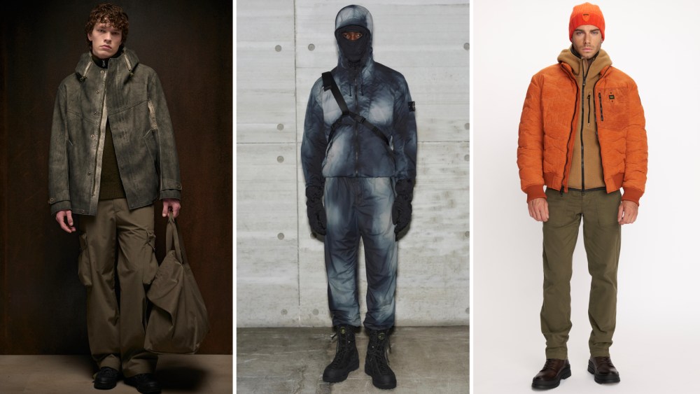 Looks from Ten C Men's Fall 2025, Stone Island Men's Fall 2025, Blauer Men's Fall 2025.