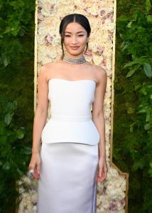 Anna Sawai during the 82nd Annual Golden Globes held at The Beverly Hilton on January 05, 2025 in Beverly Hills, California.