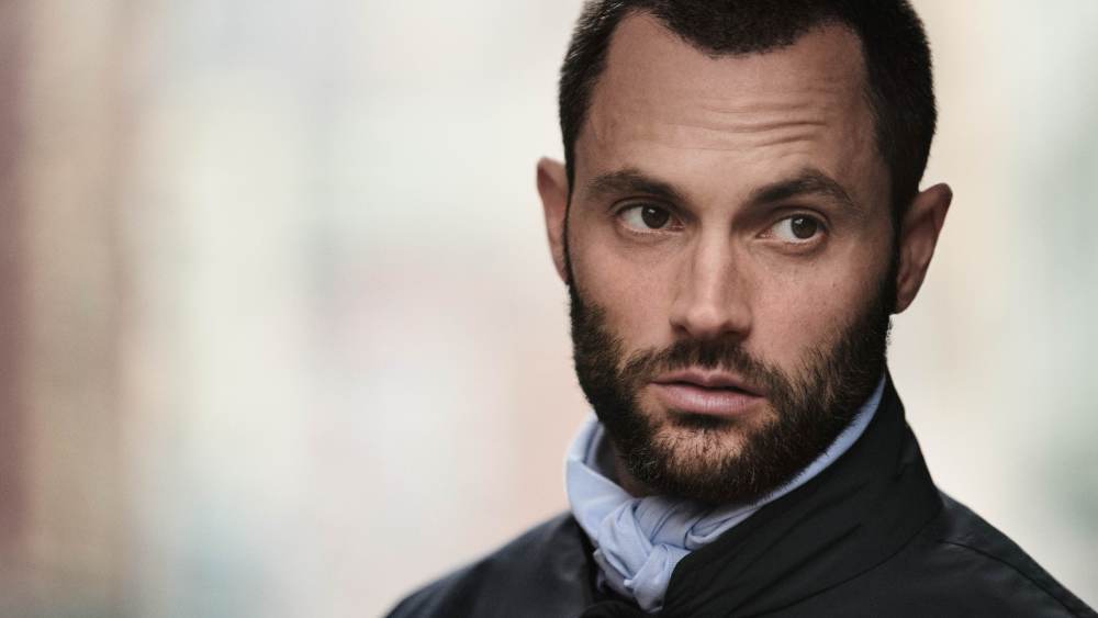Penn Badgley in Moncler's Collection 2025 in NYC