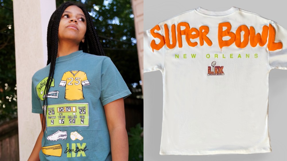 T-shirts by Statement Goods and Jerin “Jerk” Beasley for Origins: An NFL Collection, super bowl, football