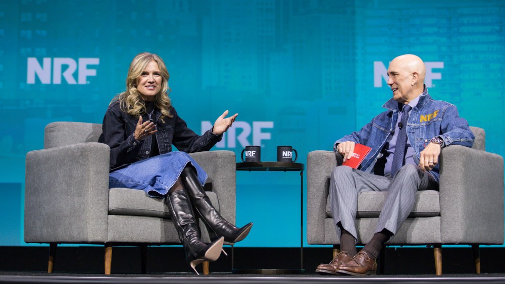 Levi's president Michelle Gass with Matt Shay at the 2024 NRF Big Show.