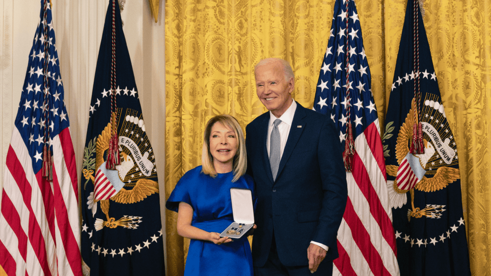 Paula Wallace and Joe Biden