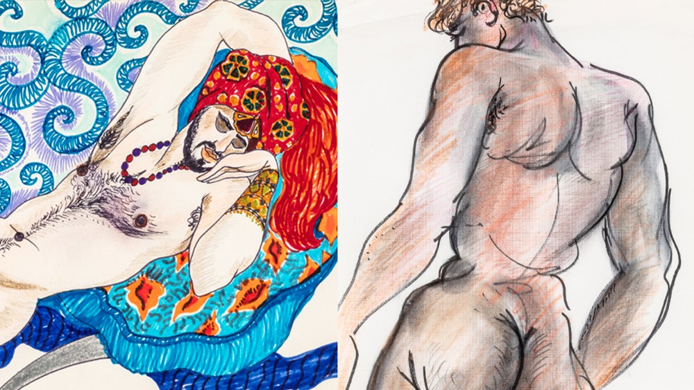 Untitled drawings by Yves Saint Laurent
