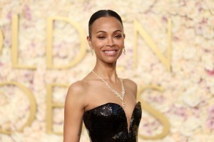BEVERLY HILLS, CALIFORNIA - JANUARY 05: Zoe Saldana attends the 82nd Annual Golden Globe Awards at The Beverly Hilton on January 05, 2025 in Beverly Hills, California. (Photo by Matt Winkelmeyer/WireImage)