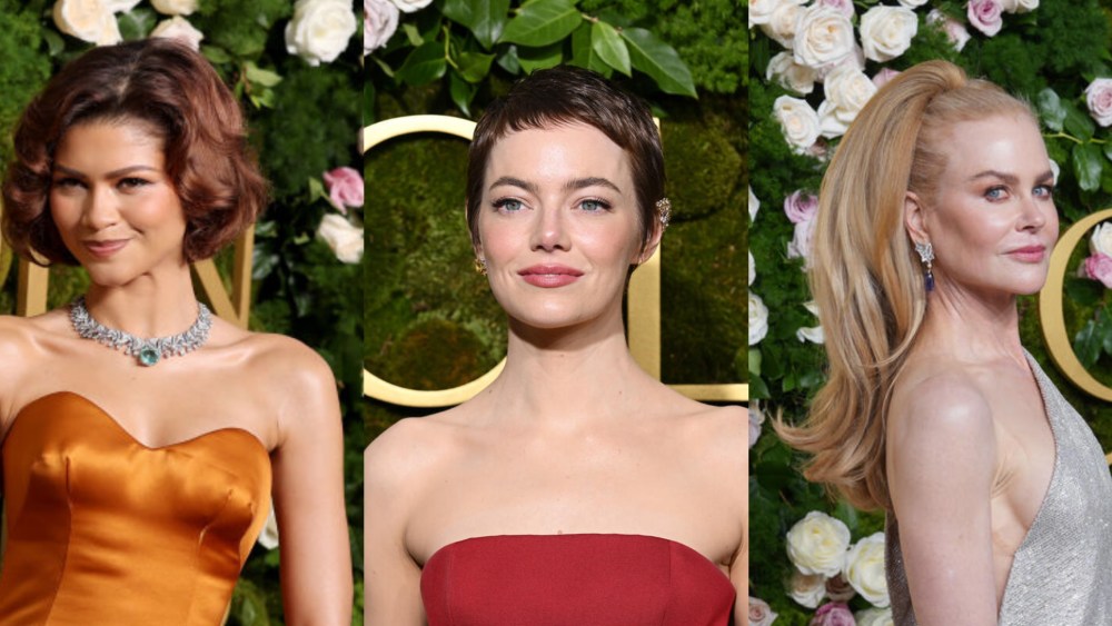 Zendaya, Emma Stone and Nicole Kidman at Golden Globes 2025, best hairstyles and haircuts