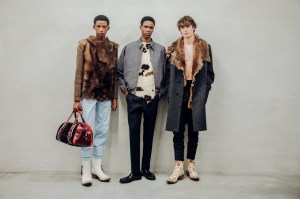 Backstage at Prada Men's Fall 2025 Ready-to-Wear Collection at Milan Fashion Week