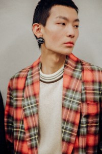 Backstage at Prada Men's Fall 2025 Ready-to-Wear Collection at Milan Fashion Week