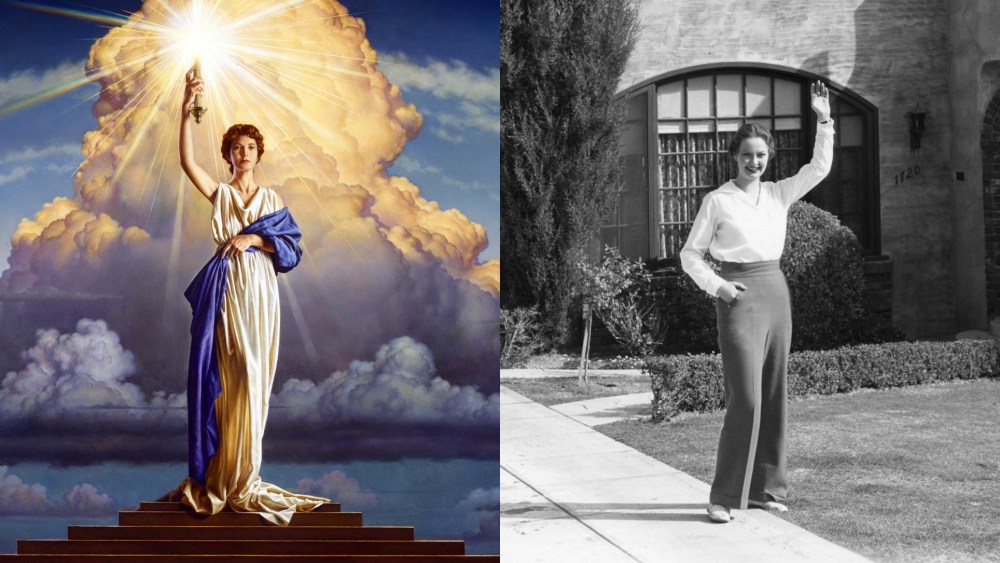 Columbia Pictures model' current Lady Liberty image and Evelyn Venable, who claimed to have posed for the 1936 version of the logo.