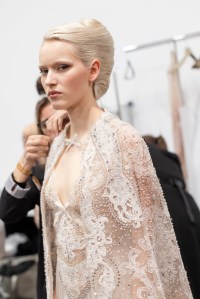 Backstage at Elie Saab Spring 2025 Couture at Paris Couture Week