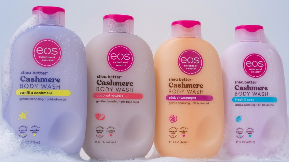 Eos Shea Butter Cashmere Body Washes, $9.99 each.