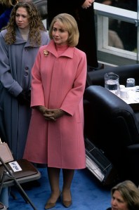 Chelsea Clinton and Hillary Clinton  at the 1997 Presidential Inauguration.