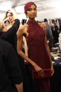 Backstage at Giorgio Armani Privé Spring 2025 Couture