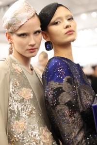 Backstage at Giorgio Armani Privé Spring 2025 Couture
