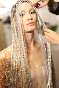 Backstage at Giorgio Armani Privé Spring 2025 Couture
