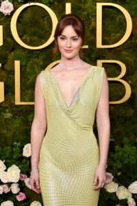 Leighton Meester during the 82nd Annual Golden Globes held at The Beverly Hilton on January 05, 2025 in Beverly Hills, California.