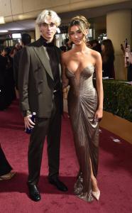 Josh Richards, Brianna LaPaglia during the 82nd Annual Golden Globes held at The Beverly Hilton on January 05, 2025 in Beverly Hills, California.