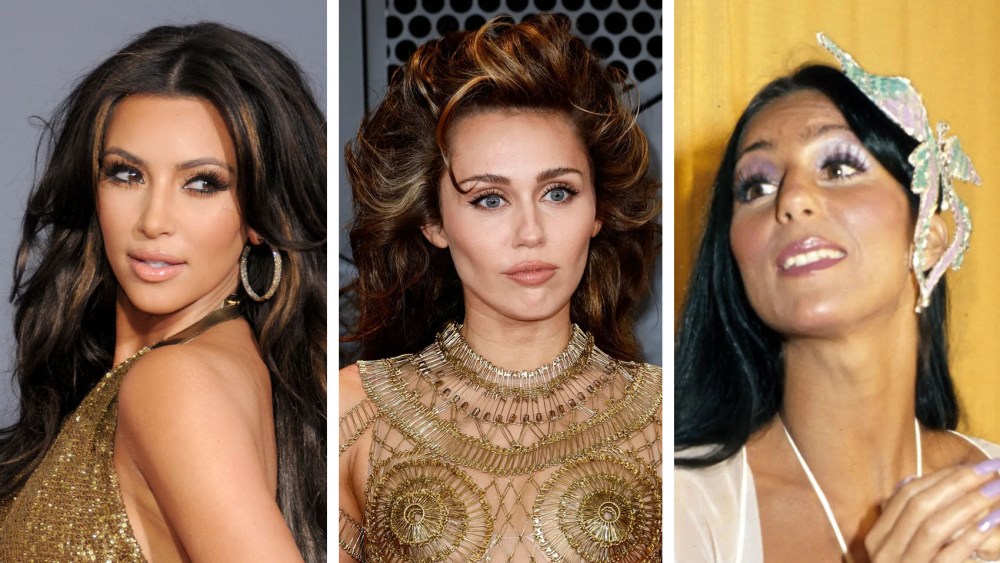 Kim Kardashian, Miley Cyrus, Cher, grammy awards best beauty and makeup off all time