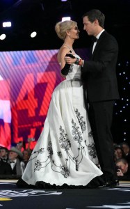US President Donald Trump (C-R) and First Lady Melania Trump dance alongside daughter of former US President Donald Trump Ivanka Trump and her husband Jared Kushner during the Commander-In-Chief inaugural ball at the Walter E. Washington Convention Center in Washington, DC, on January 20, 2025. (Photo by Jim WATSON / AFP) (Photo by JIM WATSON/AFP via Getty Images)