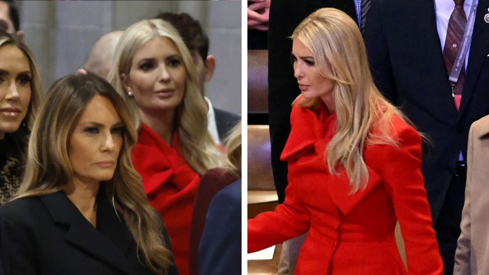 Ivanka Trump wore a red coat dress from Suzannah London at the national prayer service day of prayer 2025.