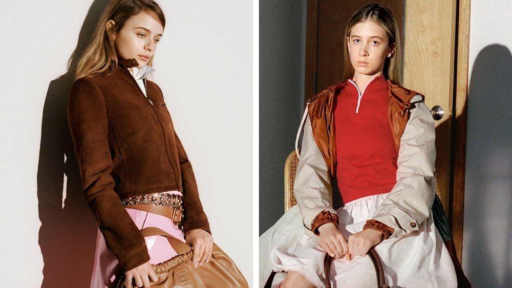 (L-R): Joey King and Sunday Rose for Miu Miu's spring 2025 "Duets" campaign.
