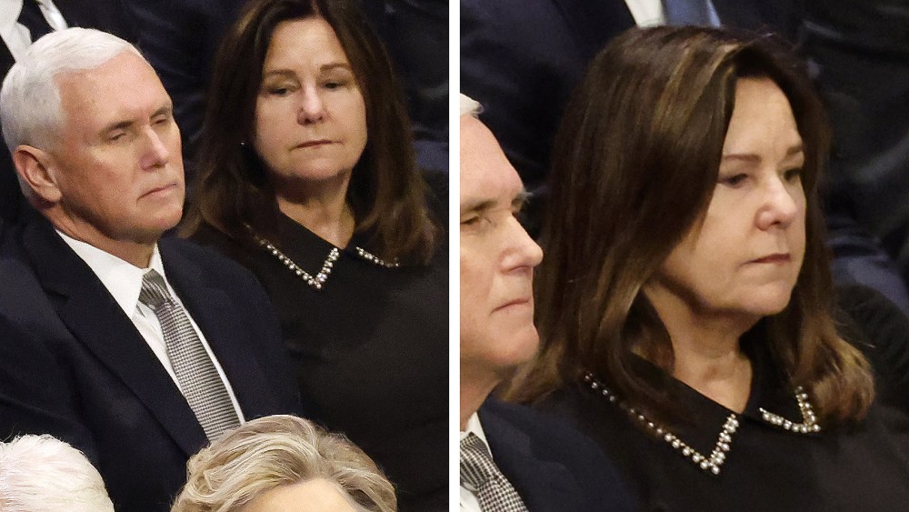 Karen Pence at the state funeral service for former U.S. President Jimmy Carter.
