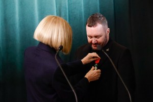 Anna Wintour, Kim Jones at the Kim Jones Legion of Honor Ceremony held at Chez Laurent on January 24, 2025 in Paris, France.