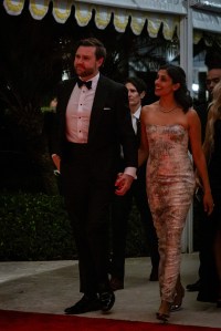 PALM BEACH, FLORIDA - DECEMBER 31:  U.S. Vice President-elect JD Vance and Usha Chillukiri Vance arrive on New Year's Eve at  Mar-A-Lago club on December 31, 2024 in Palm Beach, Florida. President-elect Trump continues to fill posts in his upcoming administration ahead of his January 20 inauguration. (Photo by Eva Marie Uzcategui/Getty Images)