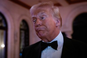 PALM BEACH, FLORIDA - DECEMBER 31: U.S. President-elect Donald Trump arrives on New Year's Eve at his Mar-A-Lago Club on December 31, 2024 in Palm Beach, Florida. Trump continues to fill posts in his upcoming administration ahead of his January 20 inauguration. (Photo by Eva Marie Uzcategui/Getty Images)