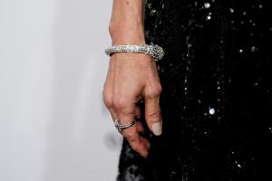 Michelle Yeoh jewelry detail at The National Board of Review Gala at Cipriani on January 07, 2025 in New  York, New York.