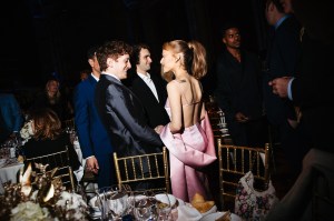 Ethan Slater and Ariana Grande