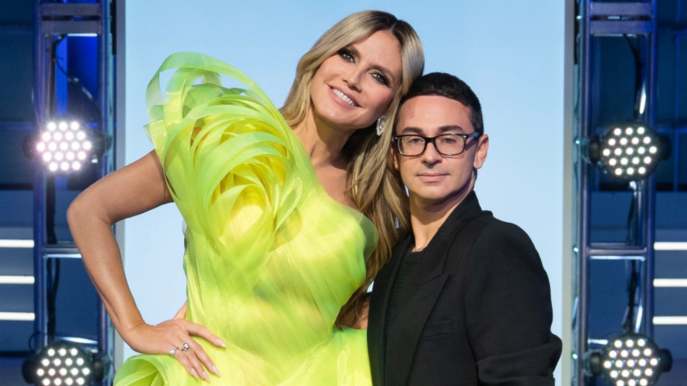 Project Runway winner Christian Siriano and Heidi Klum.