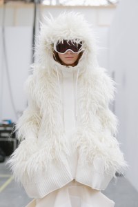 Backstage at Sacai Fall 2025 Ready-to-Wear Show