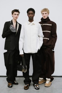 Backstage at Sacai Fall 2025 Ready-to-Wear Show