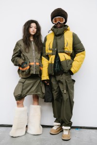 Backstage at Sacai Fall 2025 Ready-to-Wear Show