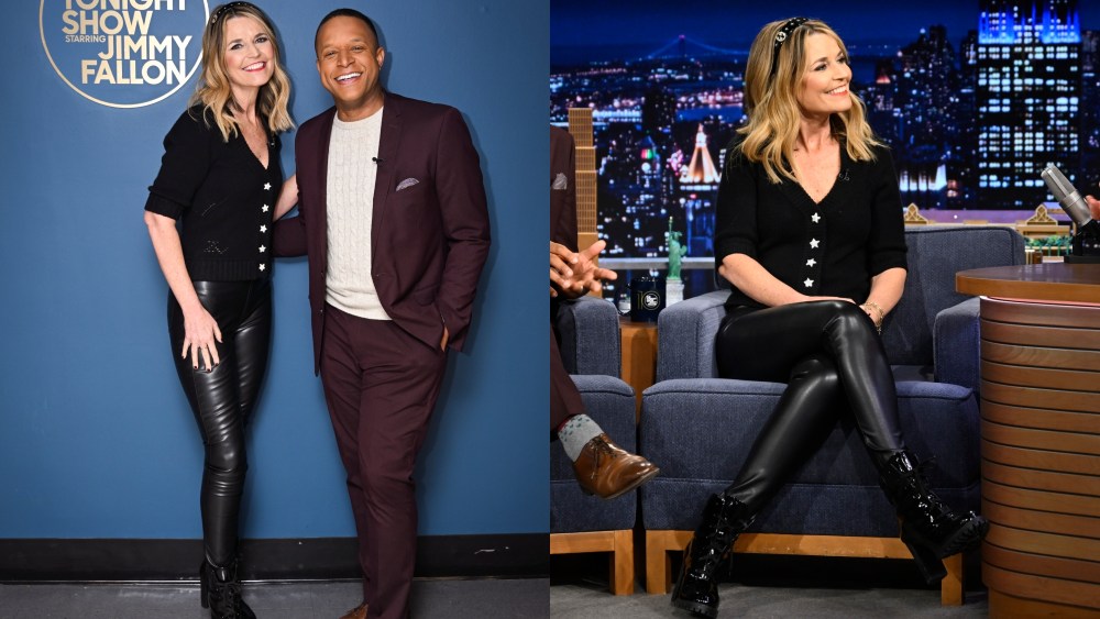 Savannah Guthrie, Craig Melvin, The Tonight Show Starring Jimmy Fallon, Zadig & Voltaire, cardigan