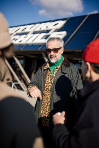 Street style at Pitti Uomo 107 in Florence, Italy, 2025.