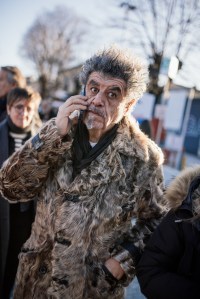Street style at Pitti Uomo 107 in Florence, Italy, 2025.